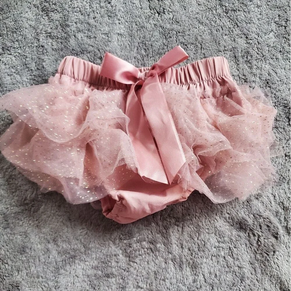 Mila & Rose Mauve and Gold Glitter Tutu Bloomer EU80 /US 12M